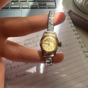 Gold and Silver Wristwatch